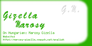 gizella marosy business card